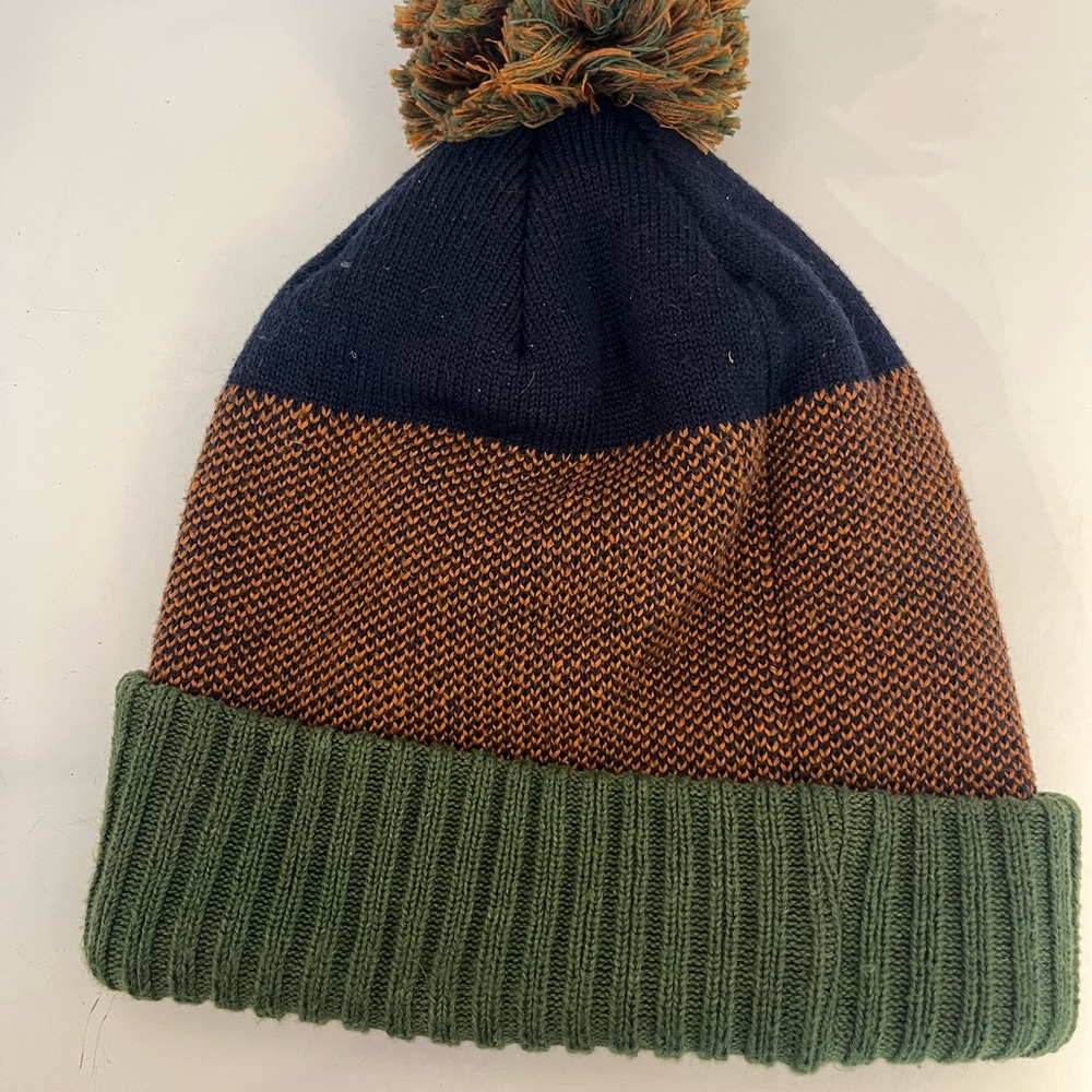 Colorful Knit Beanie with Pom Pom